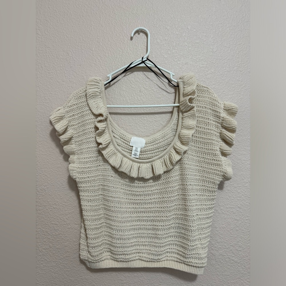Knitted ruffle top - Picture 1 of 3